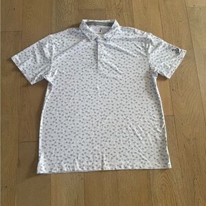 Anderson Ord Mens Polo Shirt XL White Blue